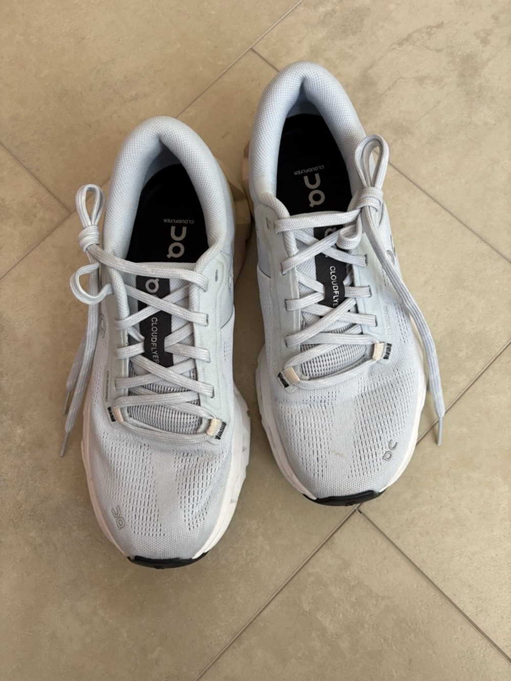 On Running Women's Cloudflyer 5 Running Shoes in Ice Blue